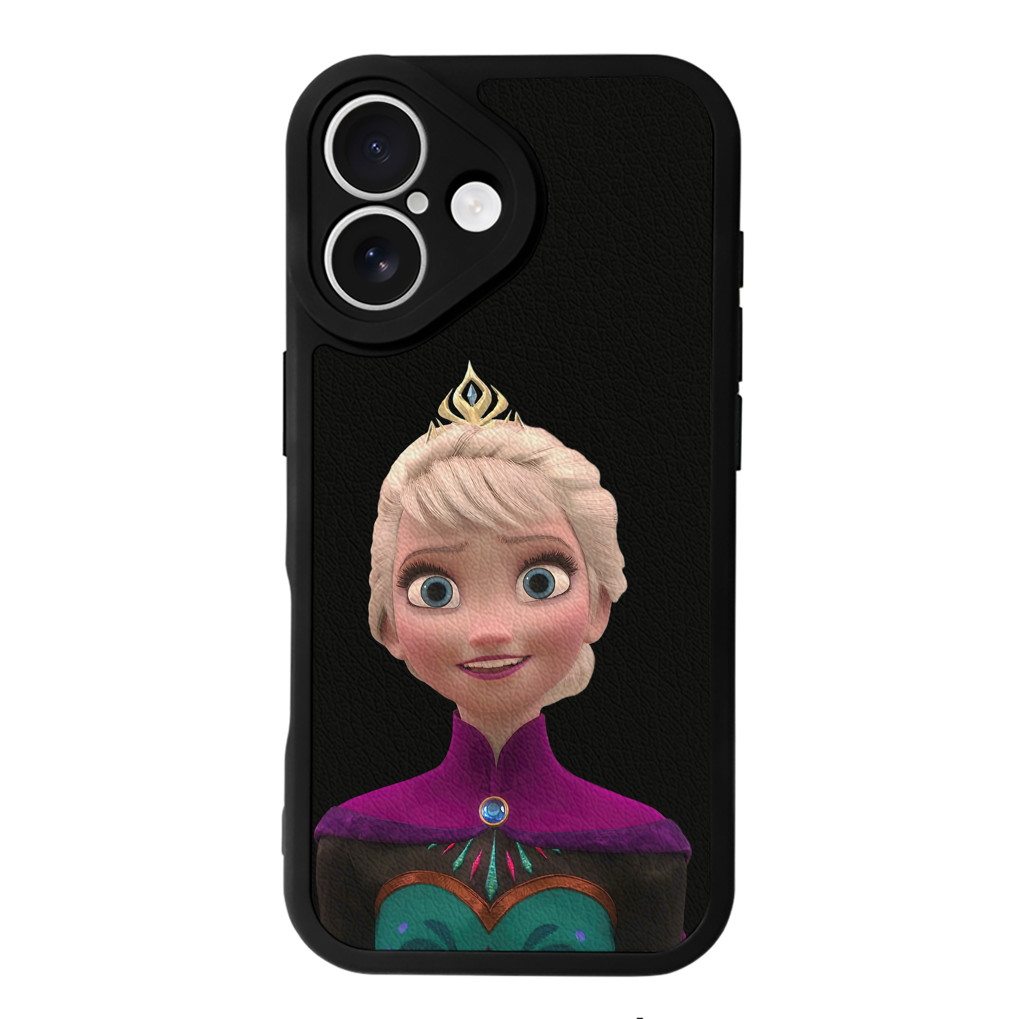 （画像用） アナと雪の女王 アンナ エルサ Frozen Anna Elsa 【iPhone 16シリーズ対応】シリコンスマホケース（レザー調） 材質：シリコン